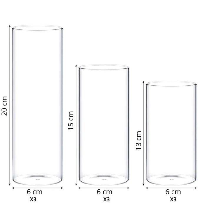 Vase Cylindrique Transparent en Verre | Design Minimaliste et Décoratif - Maison Vase