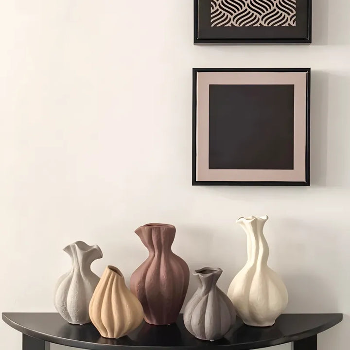 Vase Décoratif en Céramique Wabi-Sabi | Style Moderne et Artisanal - Maison Vase