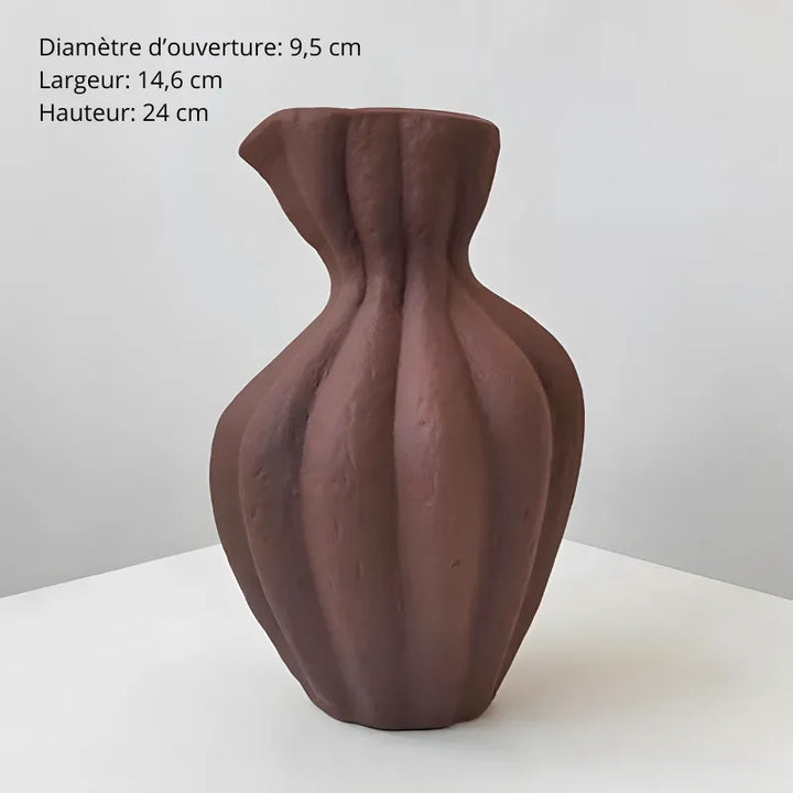 Vase Décoratif en Céramique Wabi-Sabi | Style Moderne et Artisanal - Maison Vase