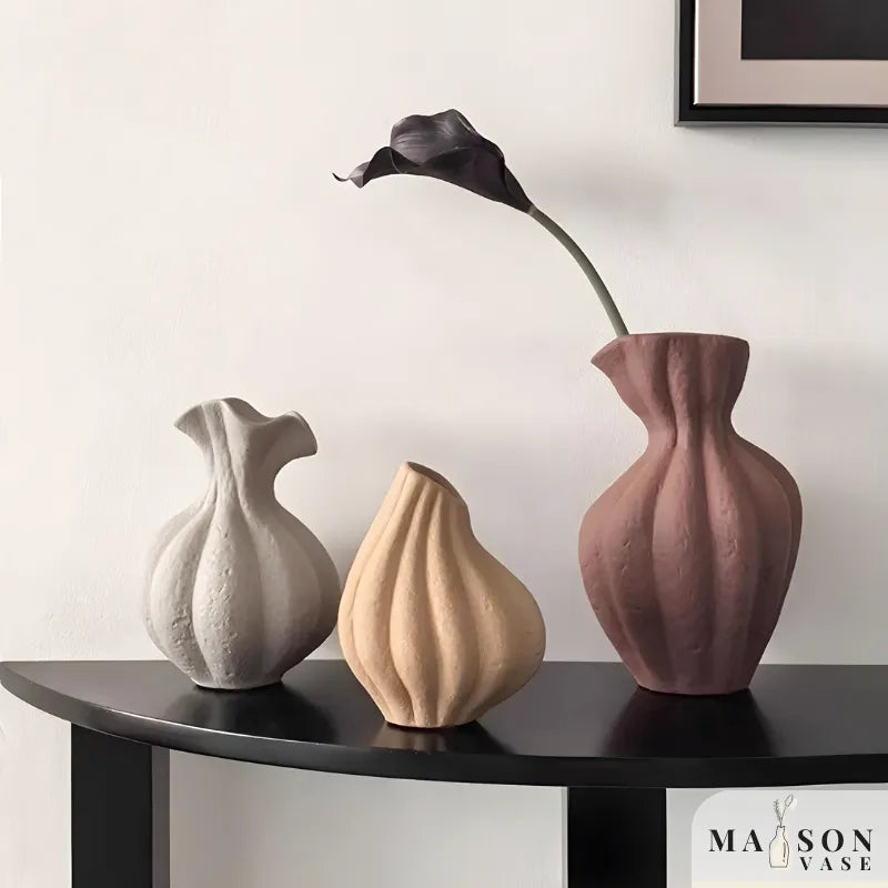 Vase Décoratif en Céramique Wabi-Sabi | Style Moderne et Artisanal - Maison Vase