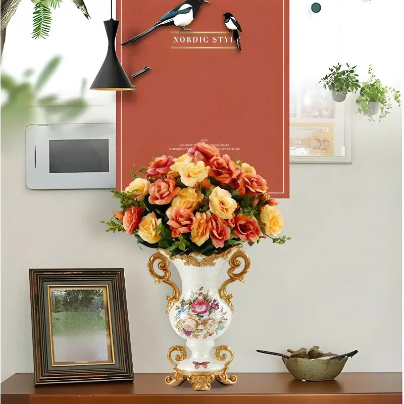 Vase Décoratif Européen En Résine Luxueux - Maison Vase