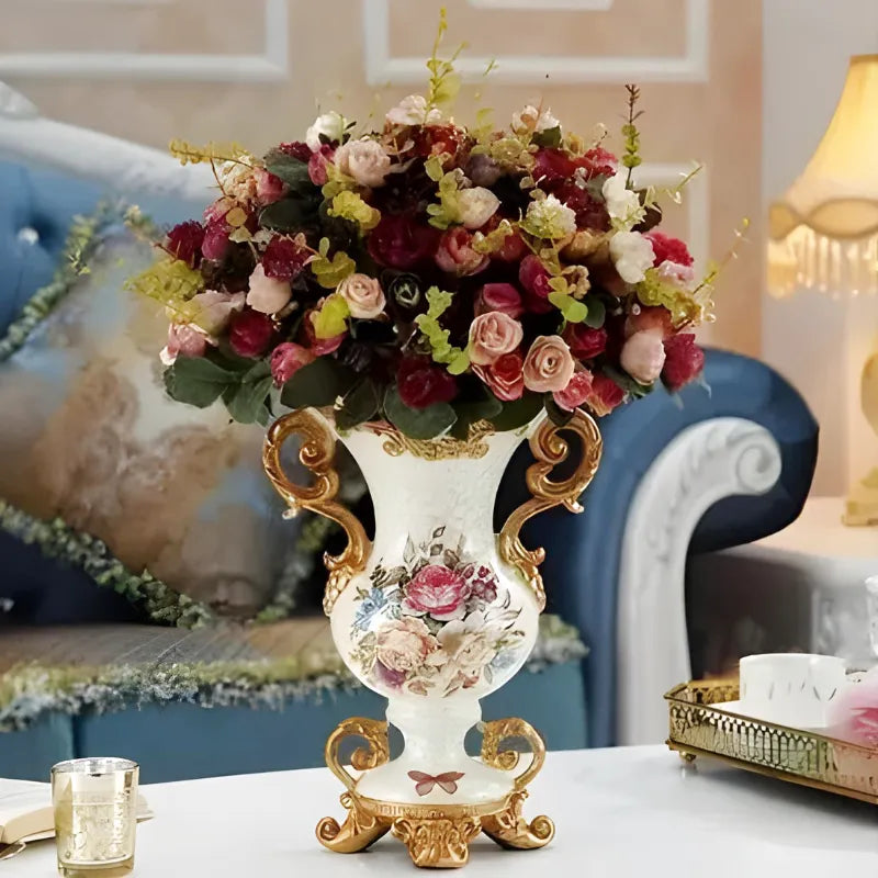 Vase Décoratif Européen En Résine Luxueux - Maison Vase