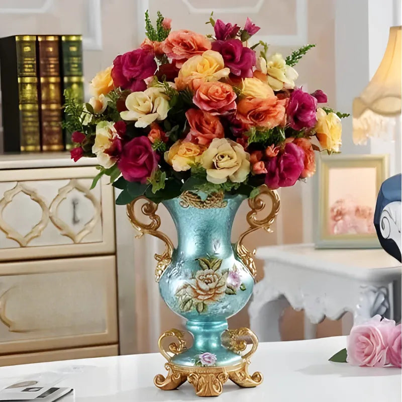 Vase Décoratif Européen En Résine Luxueux - Maison Vase