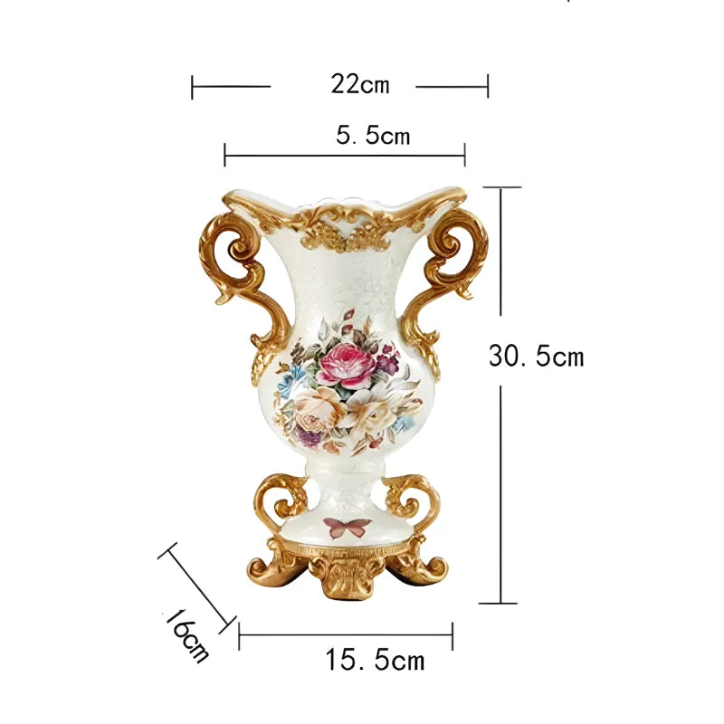 Vase Décoratif Européen En Résine Luxueux - Maison Vase