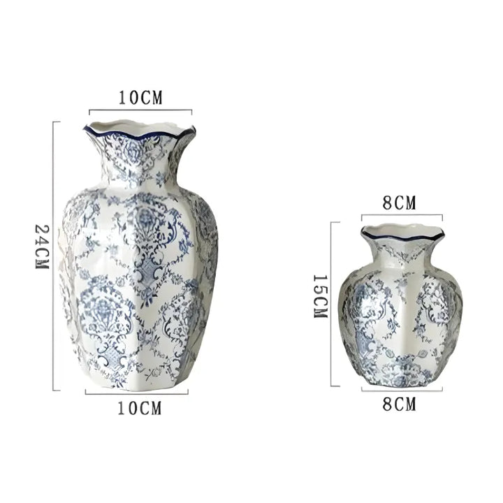 Vase en Céramique Blanc au Style Chinois | Décoratif et Vintage - Maison Vase