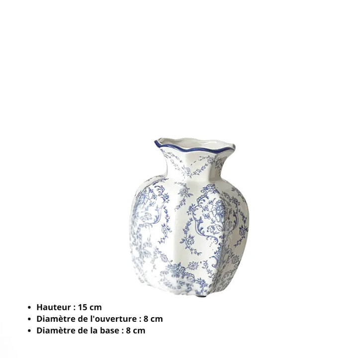 Vase en Céramique Blanc au Style Chinois | Décoratif et Vintage - Maison Vase