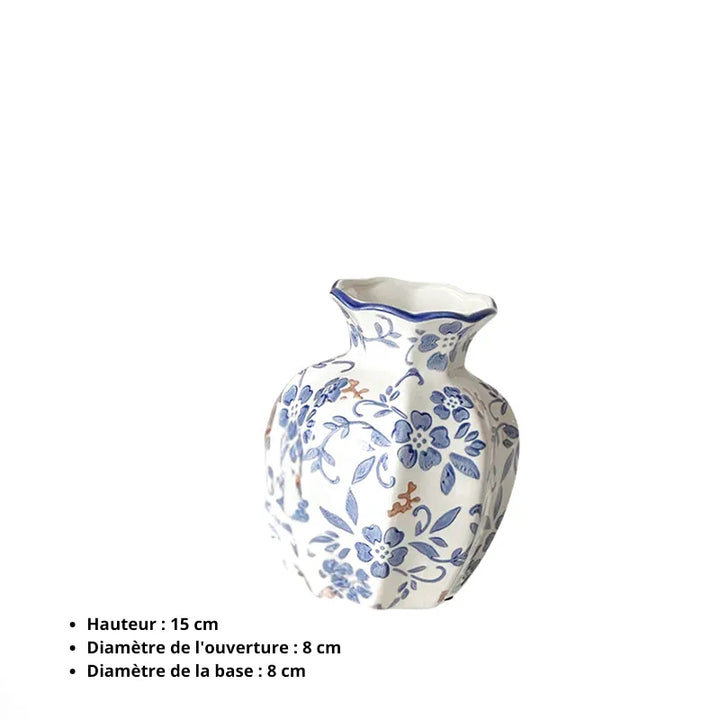 Vase en Céramique Blanc au Style Chinois | Décoratif et Vintage - Maison Vase