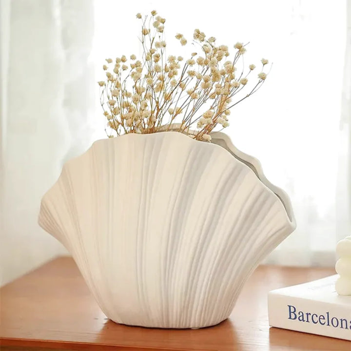 Vase en Céramique Coquillage Minimaliste, Décoratif et Moderne - Maison Vase