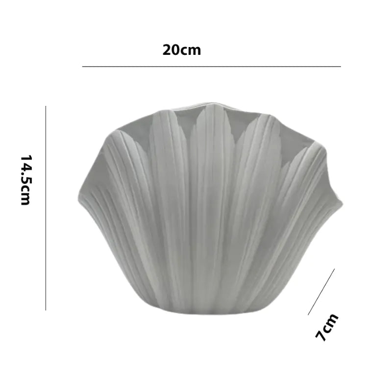 Vase en Céramique Coquillage Minimaliste, Décoratif et Moderne - Maison Vase