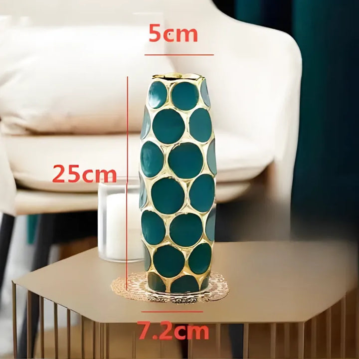 Vase en Céramique Scandinave Cylindrique | Design Stéréoscopique Minimaliste - Maison Vase