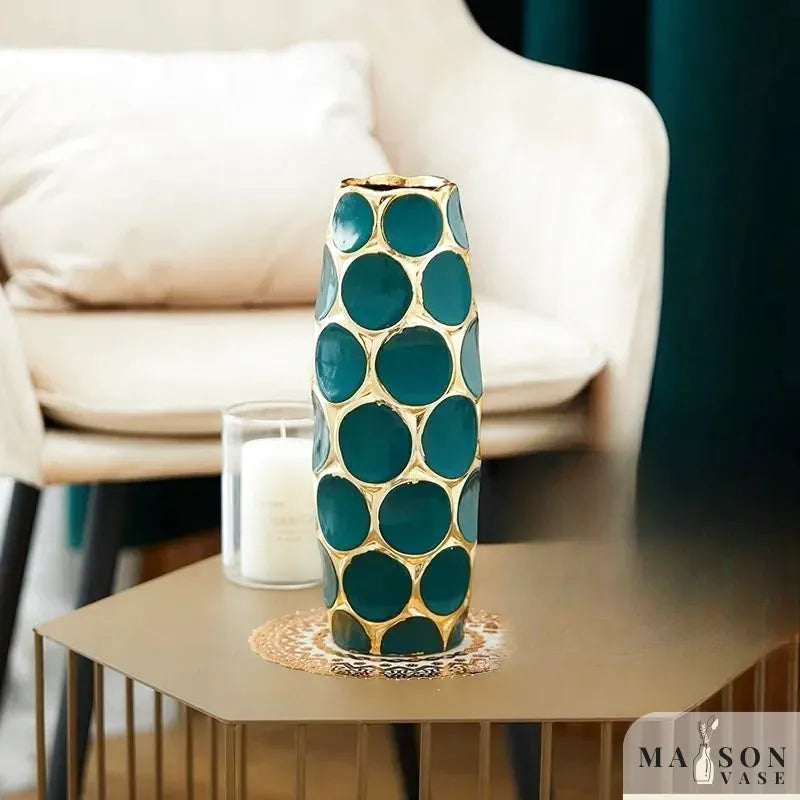 Vase en Céramique Scandinave Cylindrique | Design Stéréoscopique Minimaliste - Maison Vase