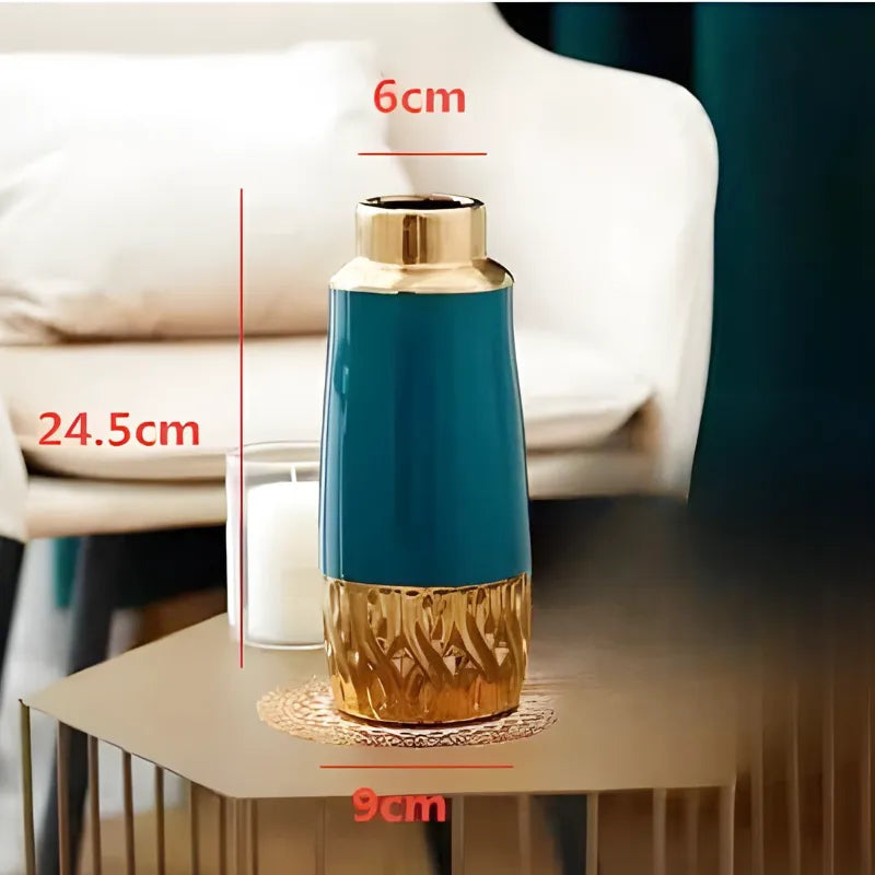 Vase en Céramique Scandinave Cylindrique | Design Stéréoscopique Minimaliste - Maison Vase