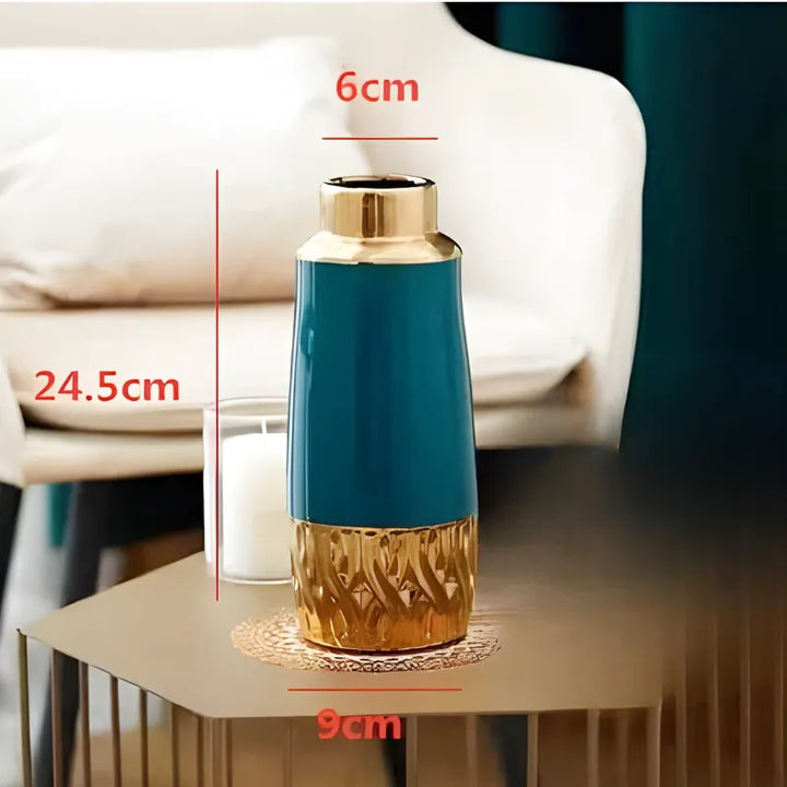 Vase en Céramique Scandinave Cylindrique | Design Stéréoscopique Minimaliste - Maison Vase
