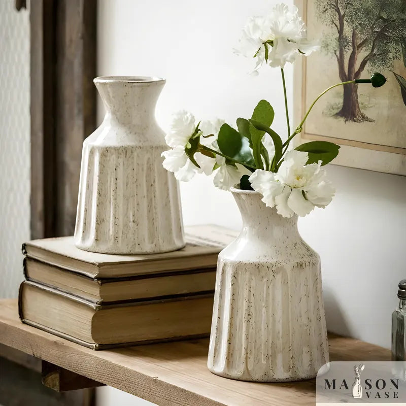 Vase en Céramique Vintage | Charme Rétro Américain Décoratif - Maison Vase