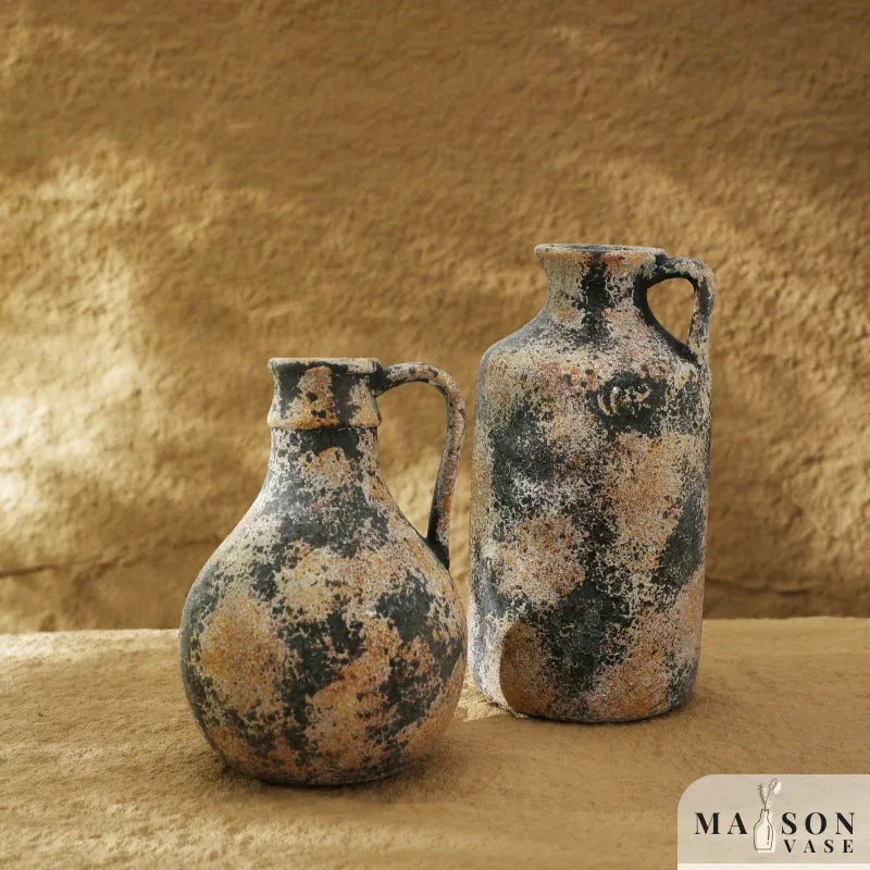 Vase en Céramique Vintage | Effet Pierre Vieillie - Maison Vase