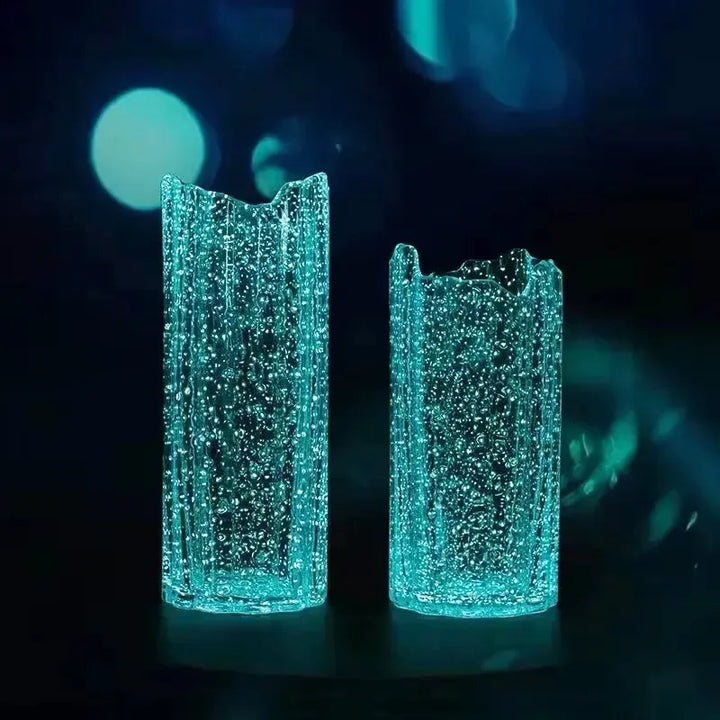 Vase en Verre Bleu Lumineux | Design Scandinave et Décoratif - Maison Vase