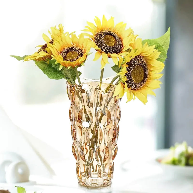 Vase en Verre Bohème | Design Cristal Ondulé - Maison Vase