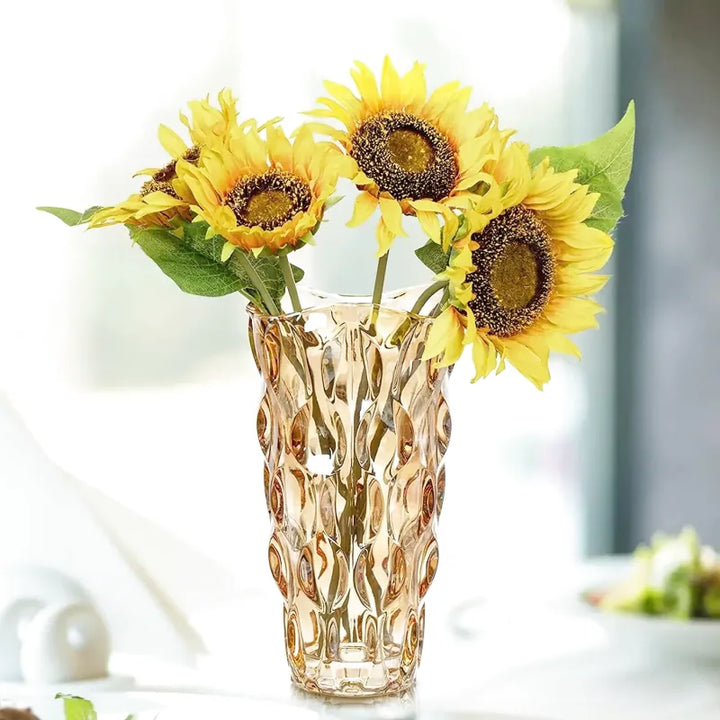 Vase en Verre Bohème | Design Cristal Ondulé - Maison Vase