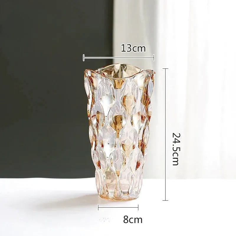 Vase en Verre Bohème | Design Cristal Ondulé - Maison Vase