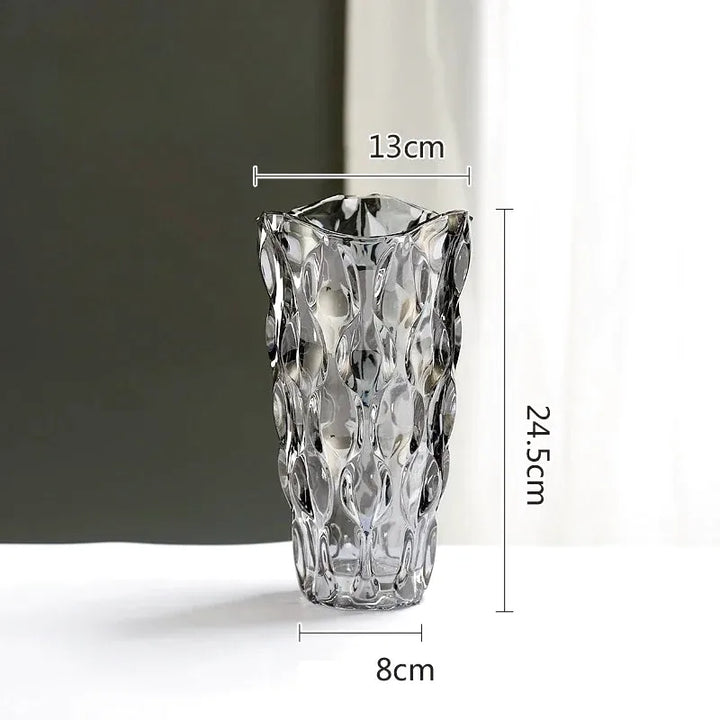 Vase en Verre Bohème | Design Cristal Ondulé - Maison Vase