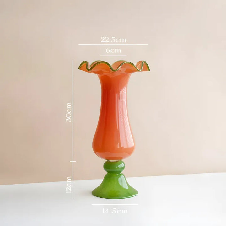 Vase en Verre Coloré Décoratif | Élégance Vintage d’Inspiration Française - Maison Vase