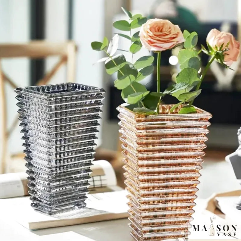 Vase en Verre Décoratif | Style Scandinave Élégant - Maison Vase
