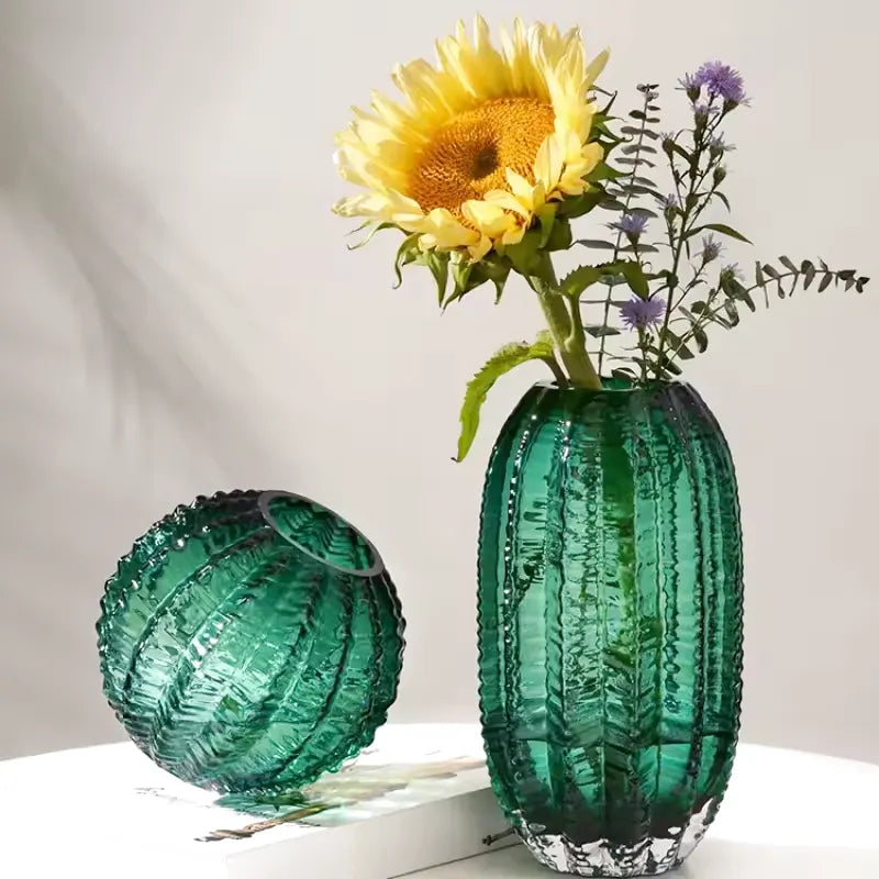 Vase en Verre Haut de Gamme | Éclat Luxueux et Design Moderne - Maison Vase