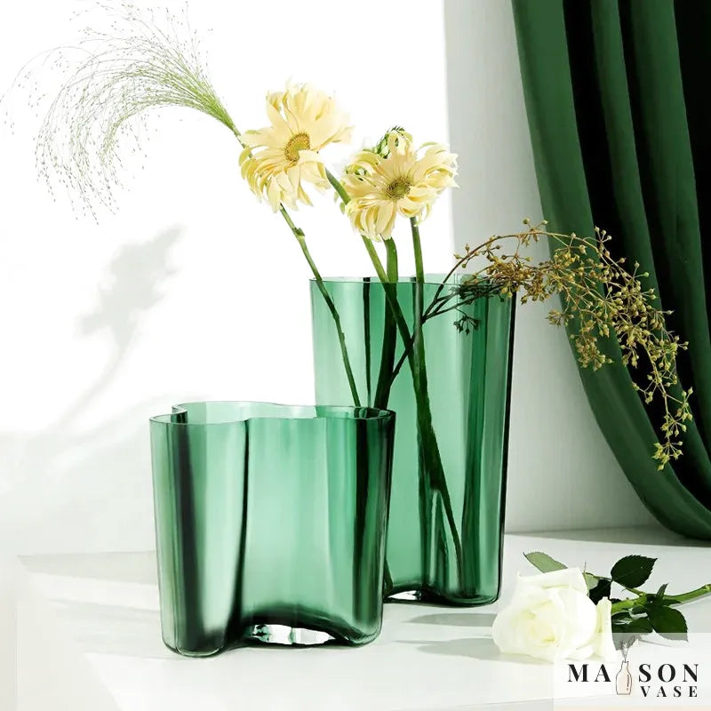 Vase en Verre Luxueux | Moderne et Décoratif - Maison Vase