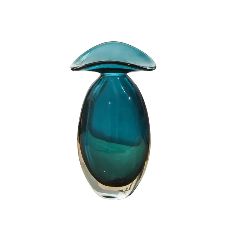 Vase en Verre Moderne | Effet Méduse Bleu | Cyana - Maison Vase