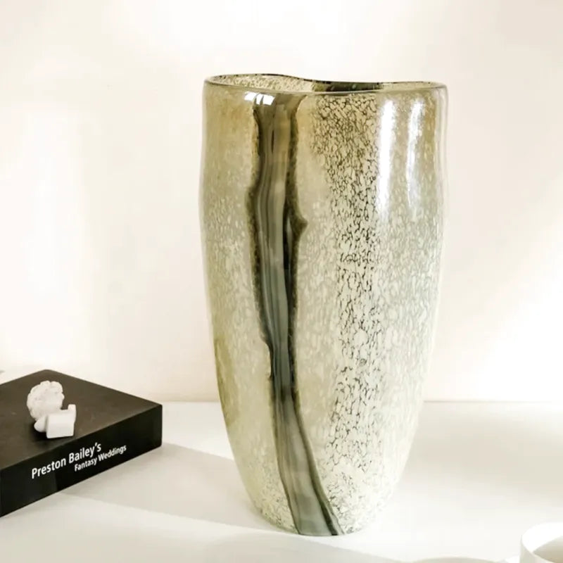 Vase en Verre Peint Minimaliste | Moderne et Décoratif - Maison Vase