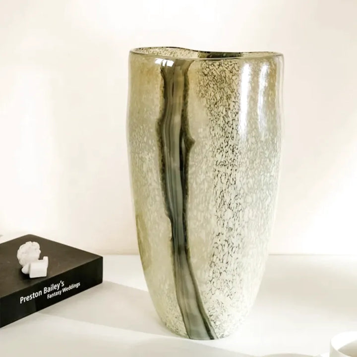 Vase en Verre Peint Minimaliste | Moderne et Décoratif - Maison Vase