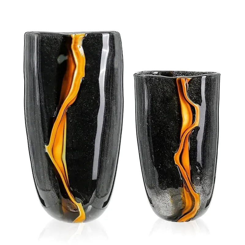 Vase en Verre Peint Minimaliste | Moderne et Décoratif - Maison Vase