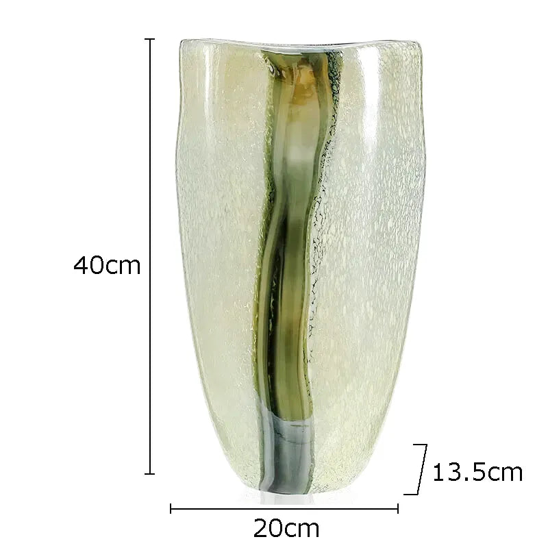 Vase en Verre Peint Minimaliste | Moderne et Décoratif - Maison Vase