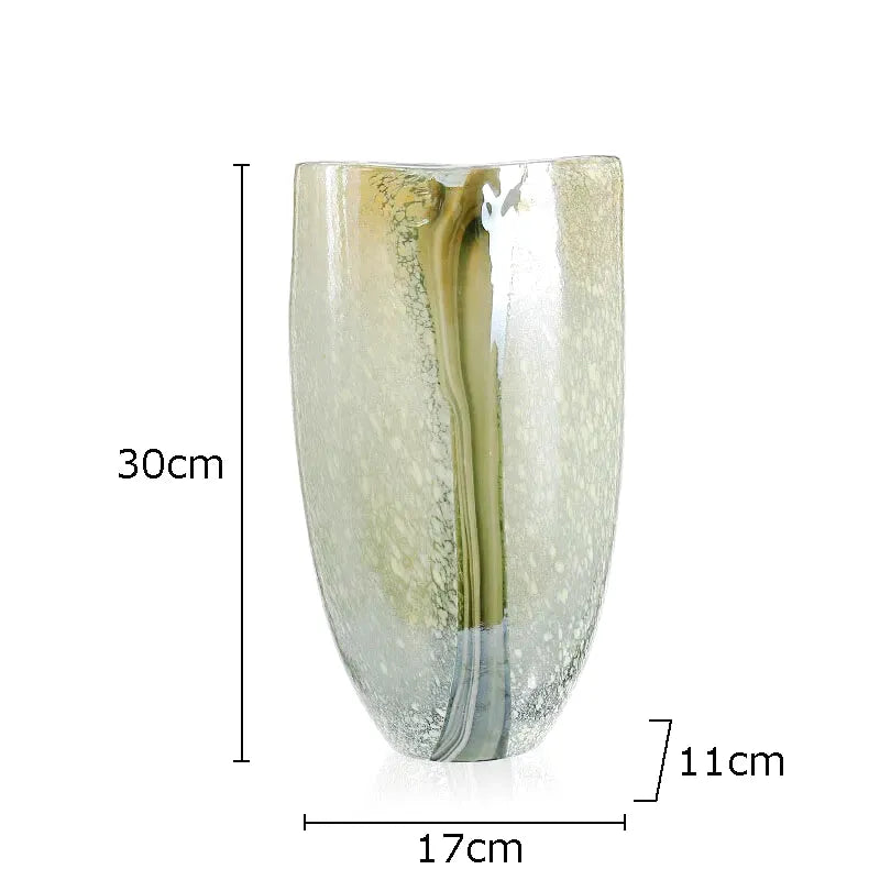 Vase en Verre Peint Minimaliste | Moderne et Décoratif - Maison Vase