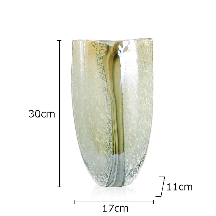 Vase en Verre Peint Minimaliste | Moderne et Décoratif - Maison Vase