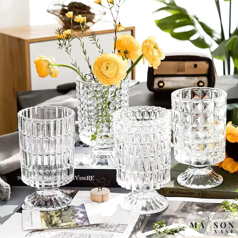 Vase en Verre Style Français | Élégant et Décoratif - Maison Vase