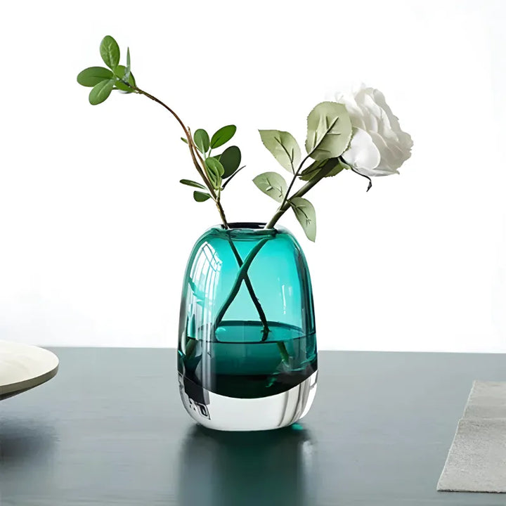 Vase en Verre Transparent Épais | Style Moderne et Luxe - Maison Vase