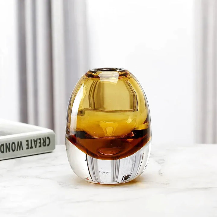 Vase en Verre Transparent Épais | Style Moderne et Luxe - Maison Vase
