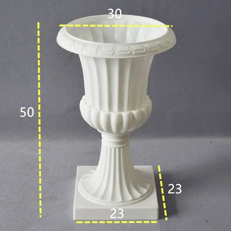 Vase Medicis Blanc Décoratif Au Style Européen - Maison Vase