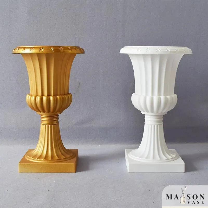Vase Medicis Blanc Décoratif Au Style Européen - Maison Vase