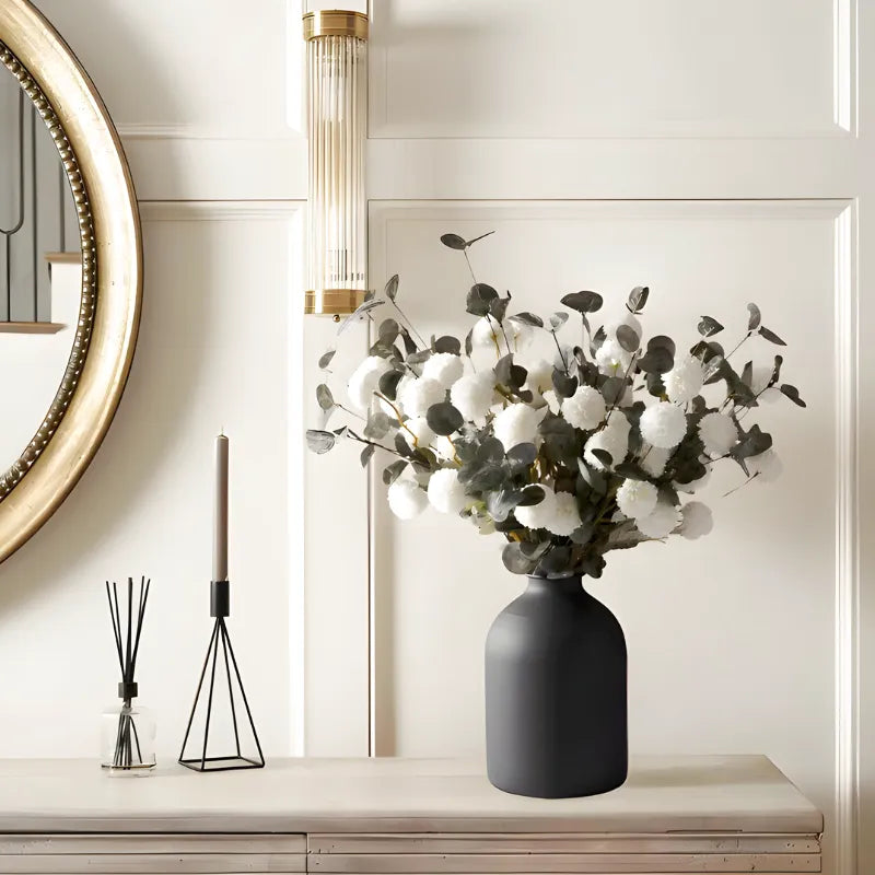 Vase Métal Mat | Style Décoratif Moderne Épuré - Maison Vase