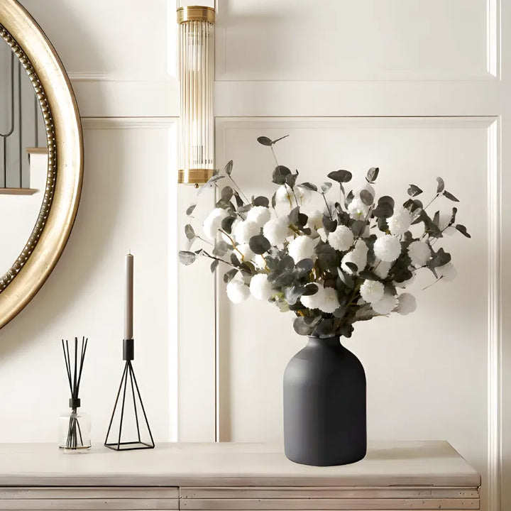 Vase Métal Mat | Style Décoratif Moderne Épuré - Maison Vase