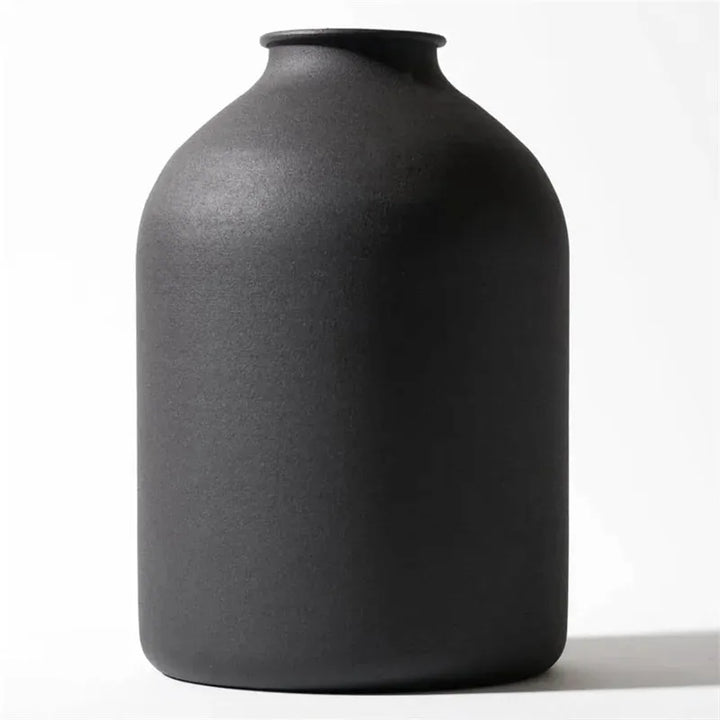 Vase Métal Mat | Style Décoratif Moderne Épuré - Maison Vase