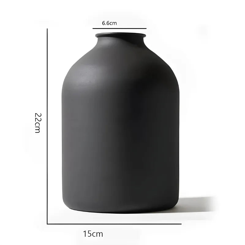 Vase Métal Mat | Style Décoratif Moderne Épuré - Maison Vase