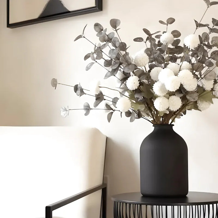 Vase Métal Mat | Style Décoratif Moderne Épuré - Maison Vase