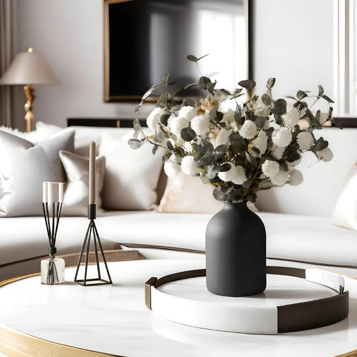 Vase Métal Mat | Style Décoratif Moderne Épuré - Maison Vase