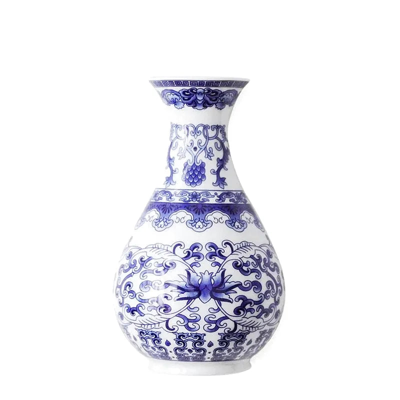 Vase Mural Chinois en Porcelaine Bleu et Blanc | L’Élégance Vintage - Maison Vase