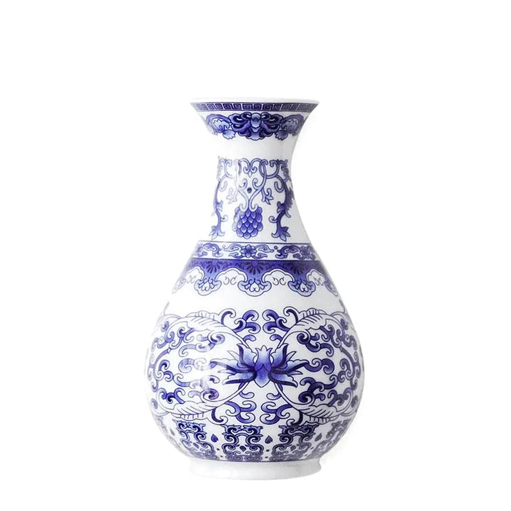 Vase Mural Chinois en Porcelaine Bleu et Blanc | L’Élégance Vintage - Maison Vase