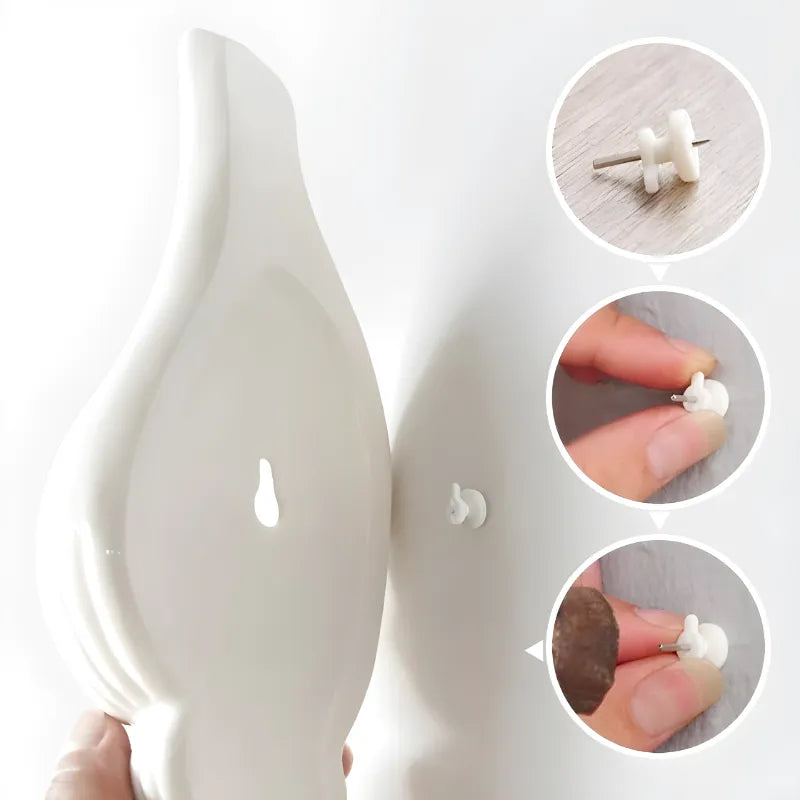 Vase Mural en Forme de Coquillage | Céramique Blanche Déco Bord de Mer - Maison Vase