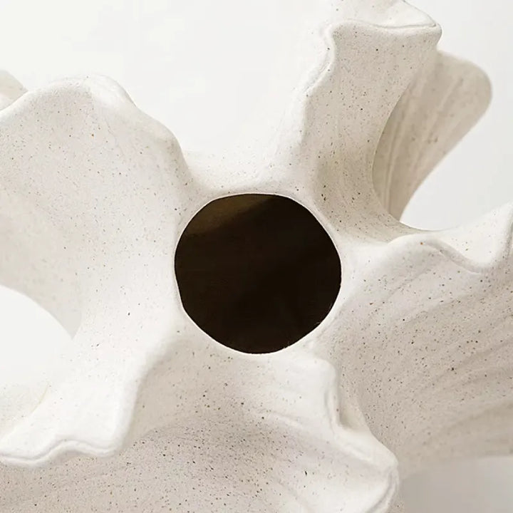 Vase Pampa Décoratif en Céramique | Design Pétale et Plis Élégants - Maison Vase